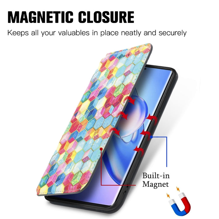 For Blackview A200 Pro CaseNeo Colorful Magnetic Leather Phone Case(Rhombus Mandala) - More Brand by buy2fix | Online Shopping UK | buy2fix