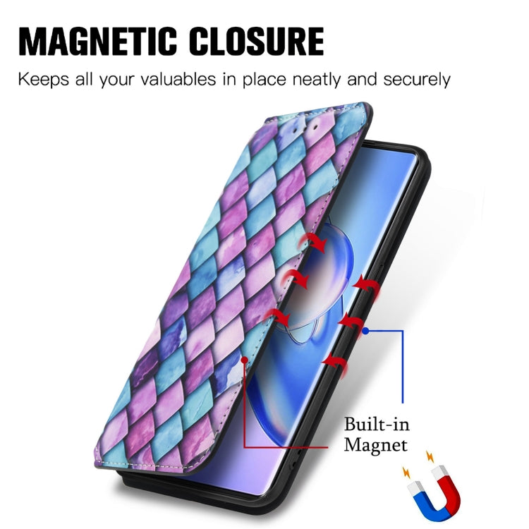 For Blackview A200 Pro CaseNeo Colorful Magnetic Leather Phone Case(Purple Scales) - More Brand by buy2fix | Online Shopping UK | buy2fix