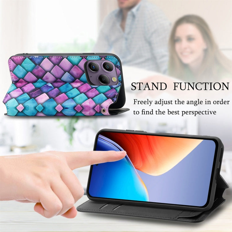 For Blackview  A96 CaseNeo Colorful Magnetic Leather Phone Case(Rhombus) - More Brand by buy2fix | Online Shopping UK | buy2fix