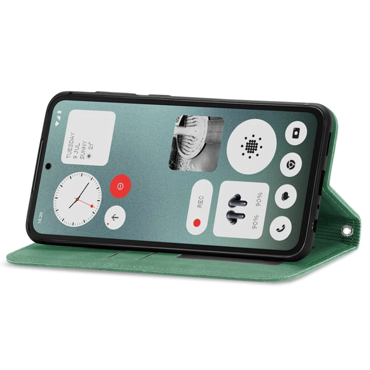 For  Nothing CMF Phone 1 Retro Skin Feel Magnetic Flip Leather Phone Case(Green) - Nothing Cases by buy2fix | Online Shopping UK | buy2fix