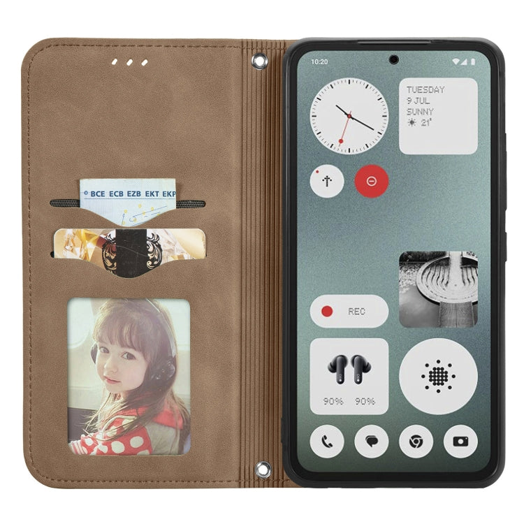 For  Nothing CMF Phone 1 Retro Skin Feel Magnetic Flip Leather Phone Case(Brown) - Nothing Cases by buy2fix | Online Shopping UK | buy2fix