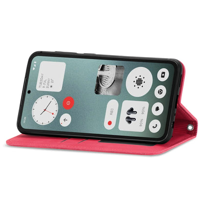 For  Nothing CMF Phone 1 Retro Skin Feel Magnetic Flip Leather Phone Case(Red) - Nothing Cases by buy2fix | Online Shopping UK | buy2fix