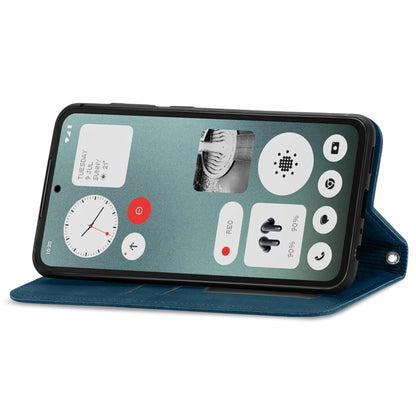 For  Nothing CMF Phone 1 Retro Skin Feel Magnetic Flip Leather Phone Case(Blue) - Nothing Cases by buy2fix | Online Shopping UK | buy2fix