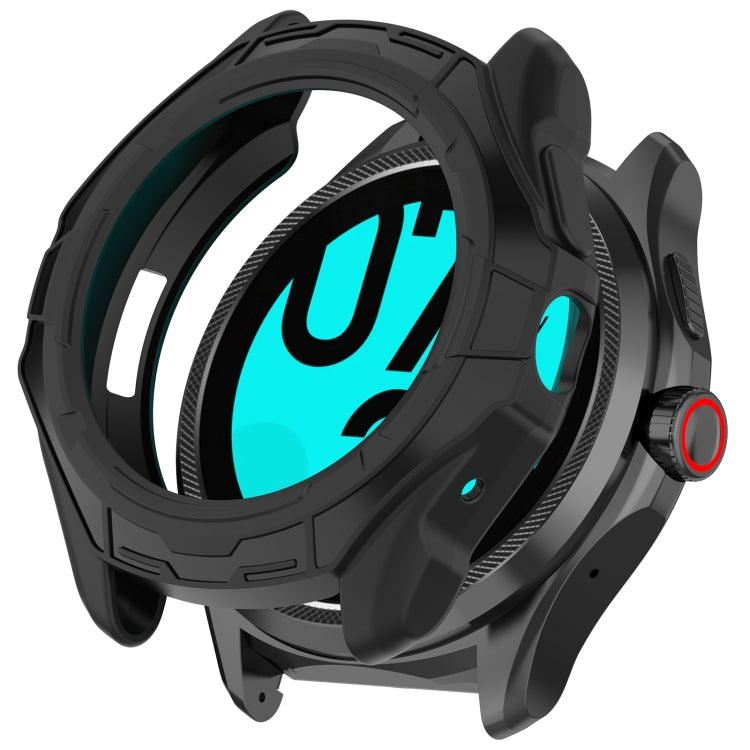 For Ticwatch Pro 5 Armored Semi-Enclosed TPU Watch Protective Case(Black) by buy2fix