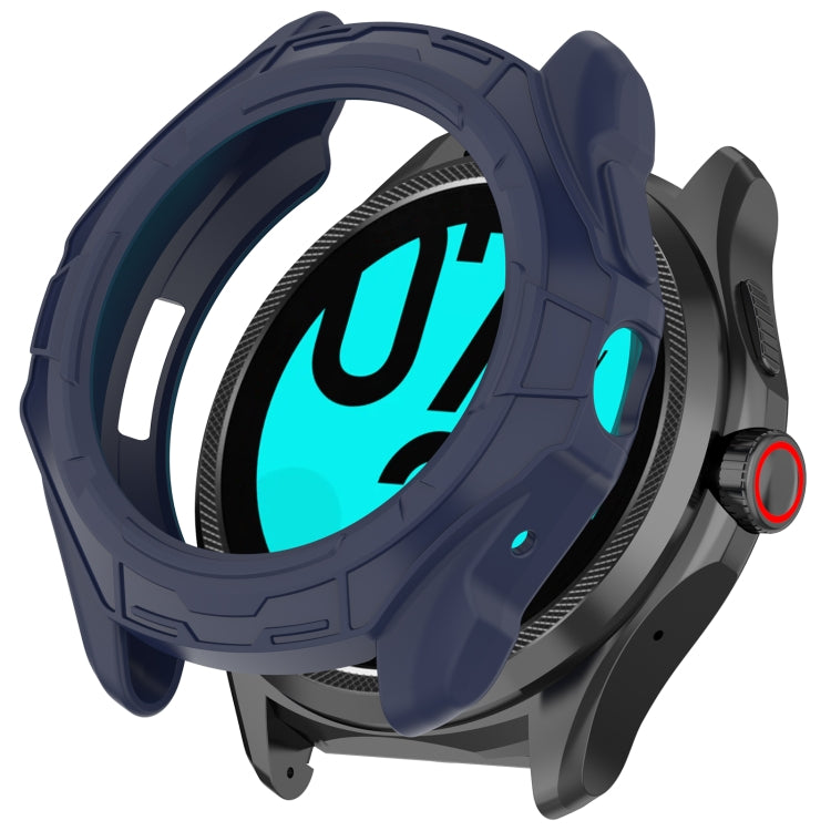 For Ticwatch Pro 5 Armored Semi-Enclosed TPU Watch Protective Case(Blue) by buy2fix