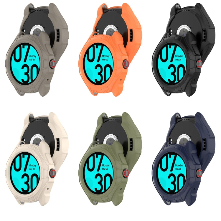 For Ticwatch Pro 5 Armored Semi-Enclosed TPU Watch Protective Case(Blue) by buy2fix