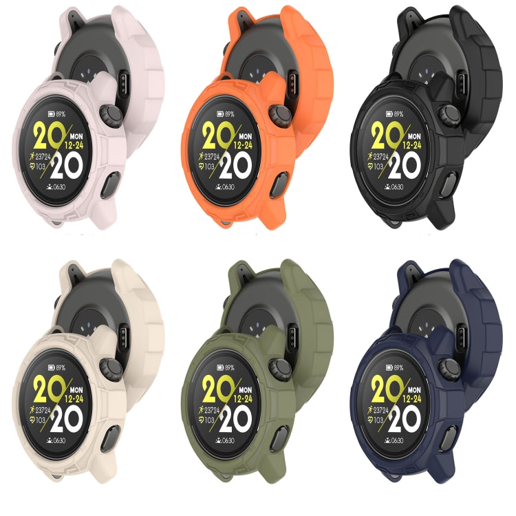 For COROS Pace 3 Armored Semi-Enclosed TPU Watch Protective Case(Black) by buy2fix