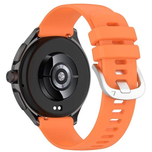 For Xiaomi Watch S3 Glossy Surface Silicone Watch Band(Orange) by buy2fix