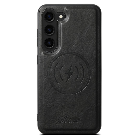 For Samsung Galaxy S23+ 5G Suteni H15 Oil Eax Leather Detachable Wallet Back Phone Case(Black) by Suteni
