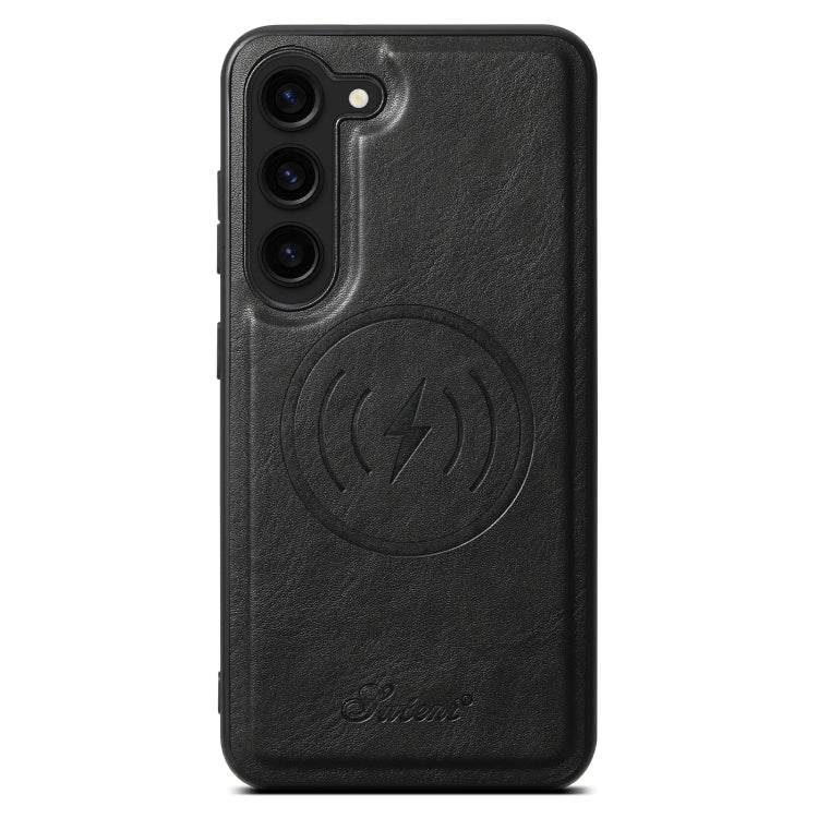 For Samsung Galaxy S24+ 5G Suteni H15 Oil Eax Leather Detachable Wallet Back Phone Case(Black) by Suteni