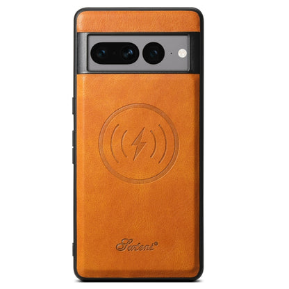 For Google Pixel 8 Pro Suteni H15 Oil Eax Leather Detachable Wallet Back Phone Case(Khaki) by Suteni