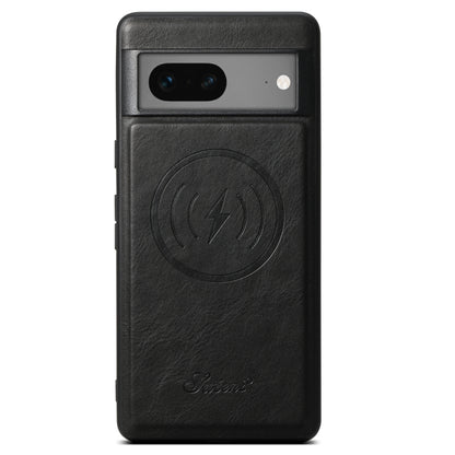 For Google Pixel 7 Suteni H15 Oil Eax Leather Detachable Wallet Back Phone Case(Black) by Suteni