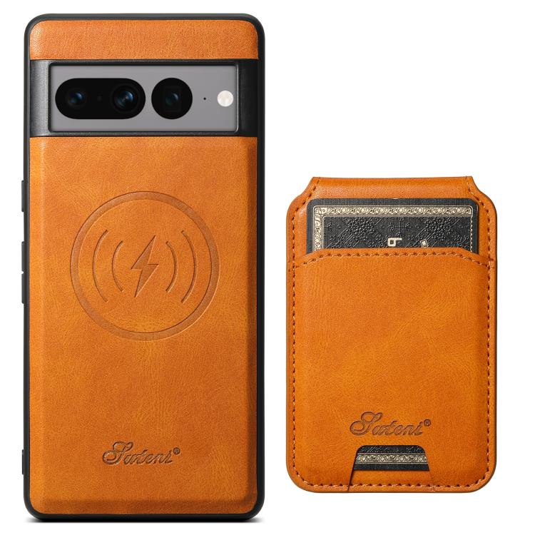 For Google Pixel 10 Pro XL Suteni H15 Oil Eax Leather Detachable Wallet Back Phone Case(Khaki) - Google Cases by Suteni | Online Shopping UK | buy2fix