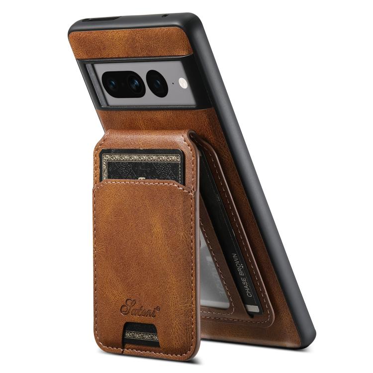 For Google Pixel 10 Pro XL Suteni H15 Oil Eax Leather Detachable Wallet Back Phone Case(Blue) - Google Cases by Suteni | Online Shopping UK | buy2fix