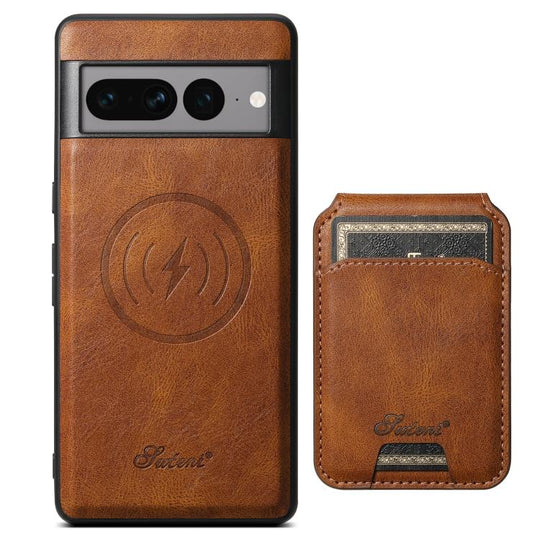 For Google Pixel 10 Pro Suteni H15 Oil Eax Leather Detachable Wallet Back Phone Case(Brown)