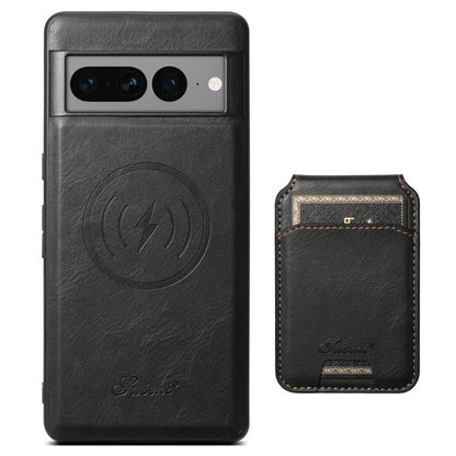For Google Pixel 10 Suteni H15 Oil Eax Leather Detachable Wallet Back Phone Case(Black) - Google Cases by Suteni | Online Shopping UK | buy2fix