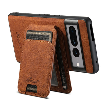 For Google Pixel 8a Suteni H16 Litchi Texture Leather Detachable Wallet Back Phone Case(Black) by Suteni