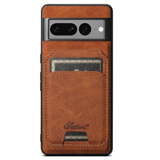 For Google Pixel 10 Suteni H16 Litchi Texture Leather Detachable Wallet Back Phone Case(Khaki)