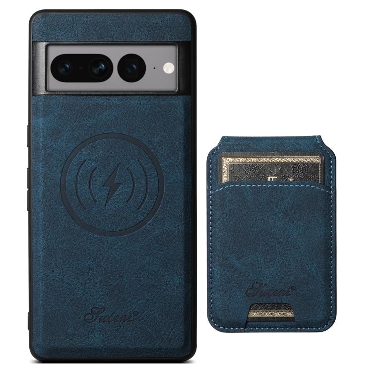 For Google Pixel 10 Pro XL Suteni H16 Litchi Texture Leather Detachable Wallet Back Phone Case(Blue) - Google Cases by Suteni | Online Shopping UK | buy2fix