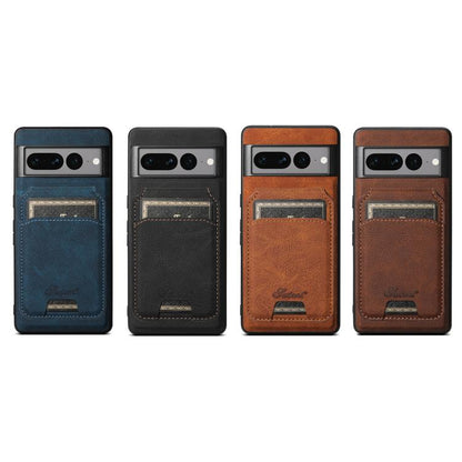 For Google Pixel 10 Pro XL Suteni H16 Litchi Texture Leather Detachable Wallet Back Phone Case(Khaki) - Google Cases by Suteni | Online Shopping UK | buy2fix