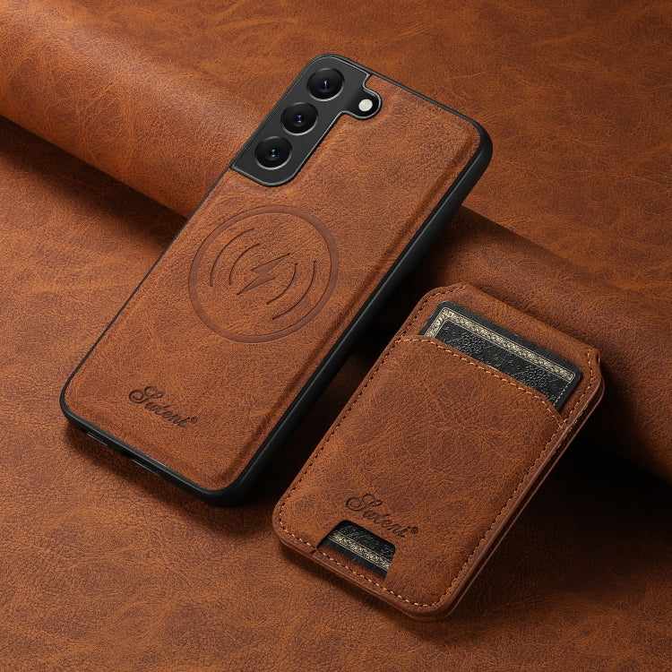 For Samsung Galaxy S22+ 5G Suteni H16 Litchi Texture Leather Detachable Wallet Back Phone Case(Black) - Galaxy S22+ 5G Cases by Suteni | Online Shopping UK | buy2fix