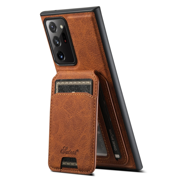 For Samsung Galaxy Note20 5G Suteni H16 Litchi Texture Leather Detachable Wallet Back Phone Case(Black) - Galaxy Note20 Cases by Suteni | Online Shopping UK | buy2fix