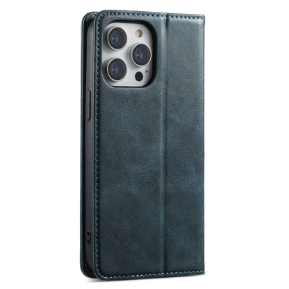For iPhone 15 Pro Suteni J02 Oil Wax Wallet Leather Phone Case(Blue) - iPhone 15 Pro Cases by Suteni | Online Shopping UK | buy2fix