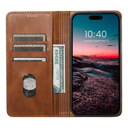 For iPhone 14 Pro Suteni J02 Oil Wax Wallet Leather Phone Case(Brown) - iPhone 14 Pro Cases by Suteni | Online Shopping UK | buy2fix