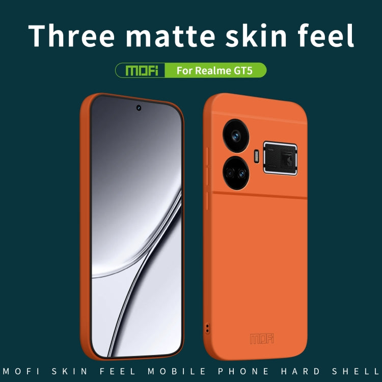 For Realme GT5 MOFI Qin Series Skin Feel All-inclusive PC Phone Case(Gray) - Realme Cases by MOFI | Online Shopping UK | buy2fix