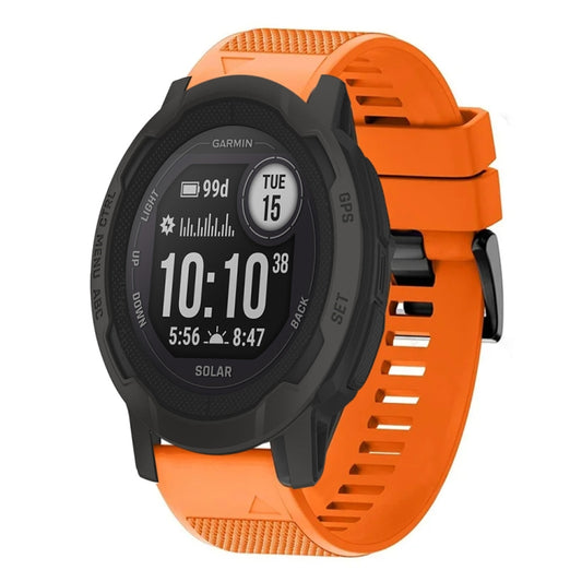 For Garmin  Instinct 2 Solar 22mm Quick Release Silicone Watch Band(Orange) - Watch Bands by buy2fix | Online Shopping UK | buy2fix