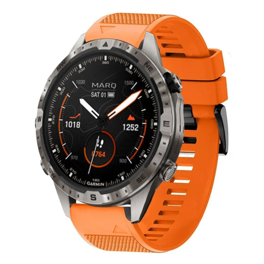 For Garmin MARQ Adventurer Gen 2 Quick Release 22mm Silicone Watch Band(Orange)