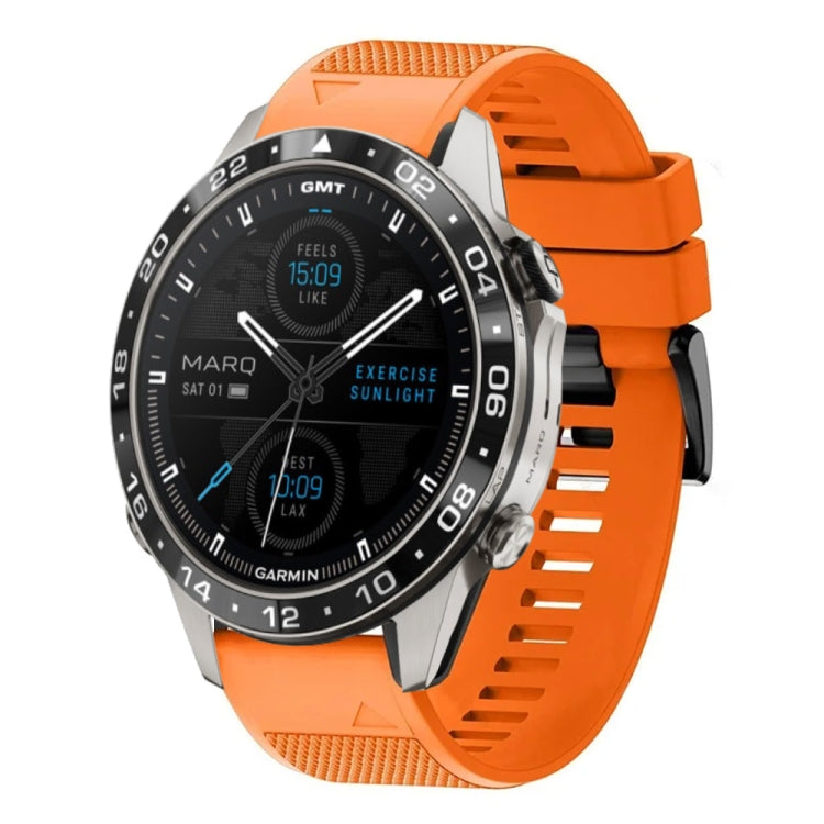 For Garmin MARQ Aviator Gen 2 22mm Quick Release Silicone Watch Band(Orange) - Watch Bands by buy2fix | Online Shopping UK | buy2fix