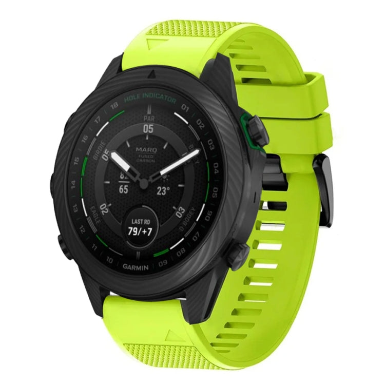 For Garmin MARQ Golfer Gen 2 22mm Quick Release Silicone Watch Band(Lime Green) - Watch Bands by buy2fix | Online Shopping UK | buy2fix