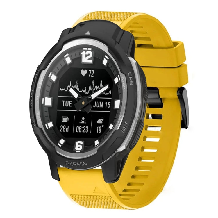 For Garmin Instinct Crossover 22mm Quick Release Silicone Watch Band(Yellow) - Watch Bands by buy2fix | Online Shopping UK | buy2fix
