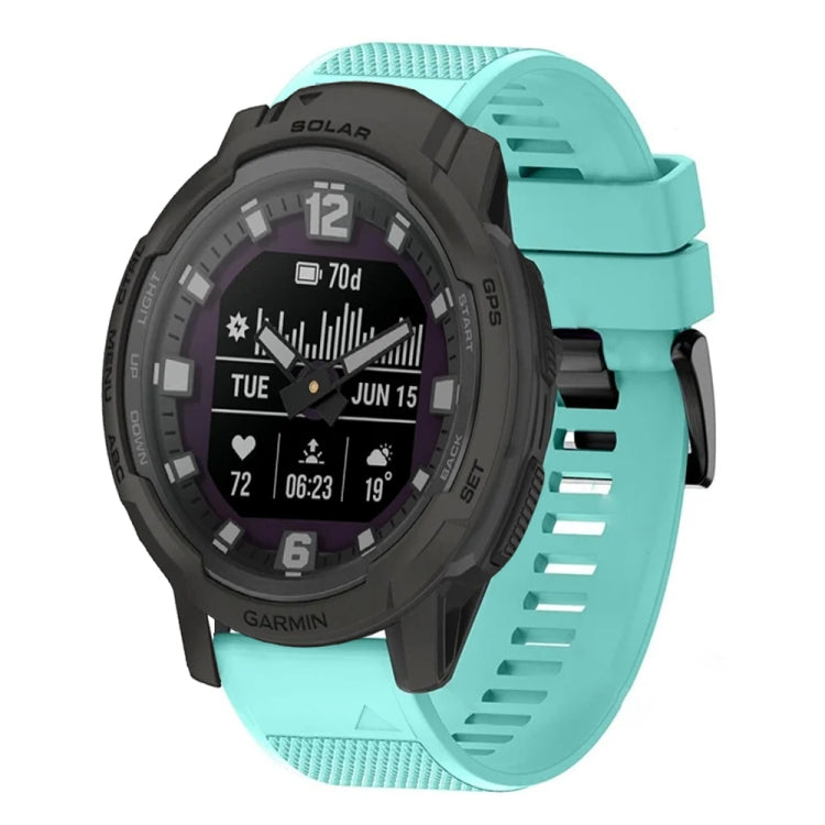 For Garmin Instinct Crossover Solar 22mm Quick Release Silicone Watch Band(Mint Green) - Watch Bands by buy2fix | Online Shopping UK | buy2fix