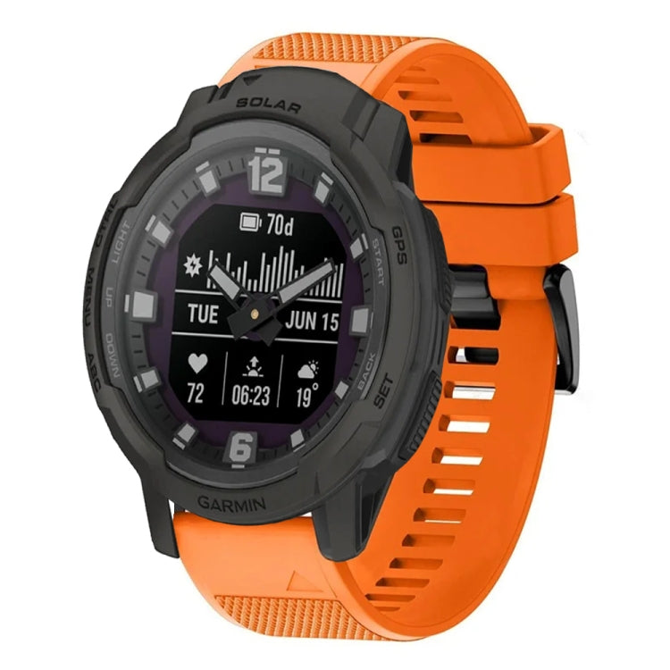 For Garmin Instinct Crossover Solar 22mm Quick Release Silicone Watch Band(Orange) - Watch Bands by buy2fix | Online Shopping UK | buy2fix