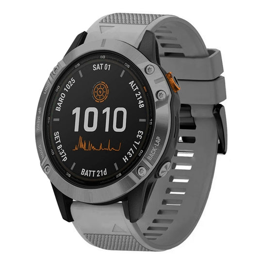 For Garmin Fenix 7 Quick Release 22mm Silicone Watch Band(Grey)