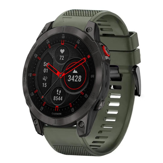 For Garmin Epix Gen 2 Quick Release 22mm Silicone Watch Band(Army Green)