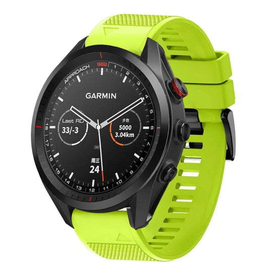 For Garmin Approach S62 Quick Release 22mm Silicone Watch Band(Lime Green)