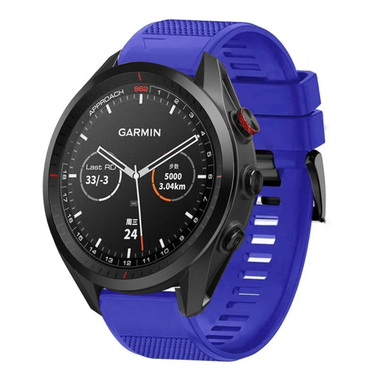 For Garmin Approach S62 22mm Quick Release Silicone Watch Band(Dark Blue) - Watch Bands by buy2fix | Online Shopping UK | buy2fix