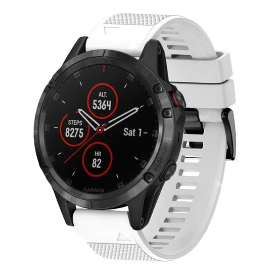 For Garmin Fenix 5 Quick Release 22mm Silicone Watch Band(White)