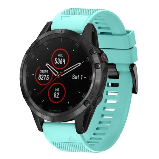 For Garmin Fenix 5 Plus 22mm Quick Release Silicone Watch Band(Mint Green) - Watch Bands by buy2fix | Online Shopping UK | buy2fix