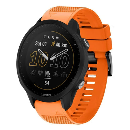 For Garmin Forerunner 955 22mm Quick Release Silicone Watch Band(Orange) - Watch Bands by buy2fix | Online Shopping UK | buy2fix