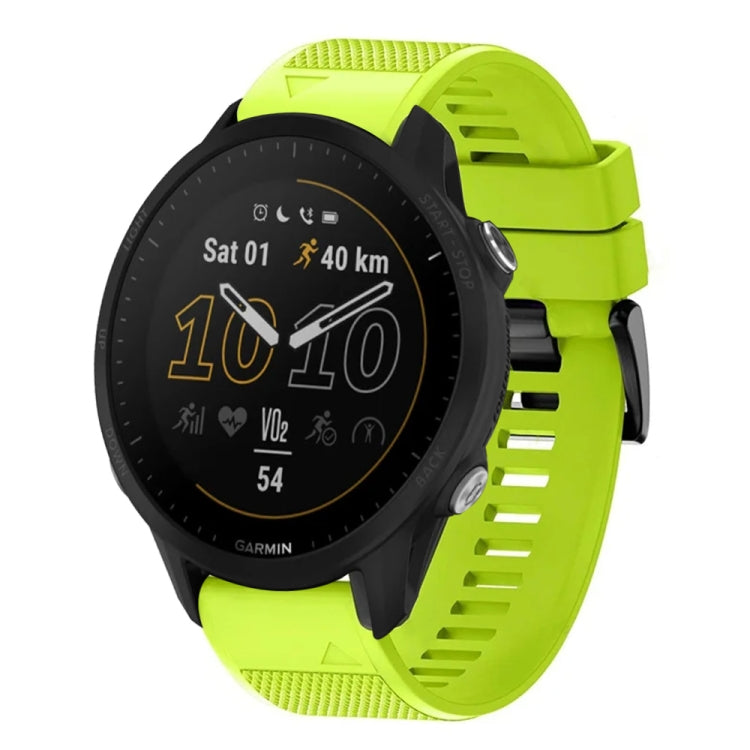For Garmin Forerunner 955 22mm Quick Release Silicone Watch Band(Lime Green) - Watch Bands by buy2fix | Online Shopping UK | buy2fix