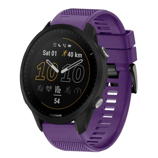 For Garmin Forerunner 955 22mm Quick Release Silicone Watch Band(Purple) - Watch Bands by buy2fix | Online Shopping UK | buy2fix