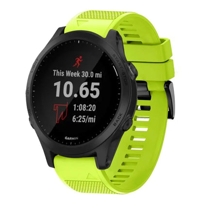 For Garmin Forerunner 945 22mm Quick Release Silicone Watch Band(Lime Green) - Watch Bands by buy2fix | Online Shopping UK | buy2fix
