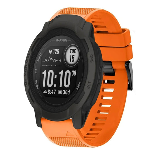 For Garmin Instinct 2 22mm Quick Release Silicone Watch Band(Orange) - Watch Bands by buy2fix | Online Shopping UK | buy2fix