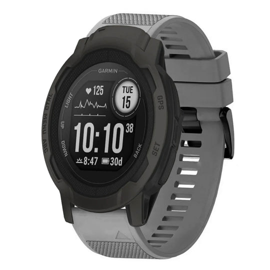 For Garmin Instinct 2 Quick Release 22mm Silicone Watch Band(Grey)