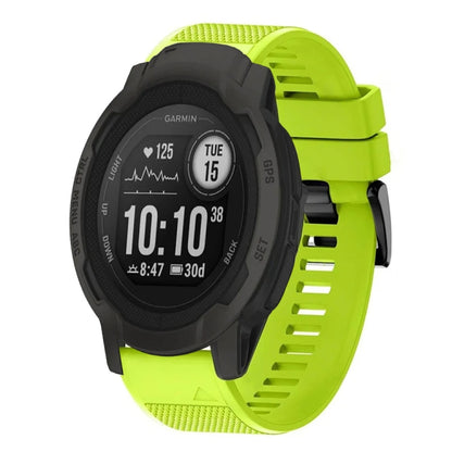 For Garmin Instinct 2 22mm Quick Release Silicone Watch Band(Lime Green) - Watch Bands by buy2fix | Online Shopping UK | buy2fix
