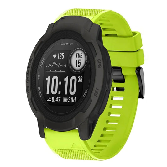 For Garmin Instinct 2 22mm Quick Release Silicone Watch Band(Lime Green) - Watch Bands by buy2fix | Online Shopping UK | buy2fix